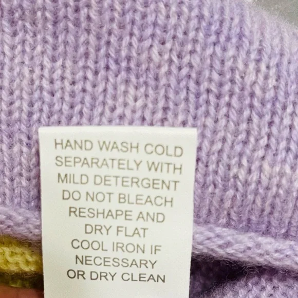 InCashmere long sleeve Striped 100% cashmere sweater size small - Picture 5 of 5